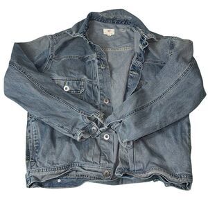 Adriano Goldschmied women’s denim jacket distressed size small